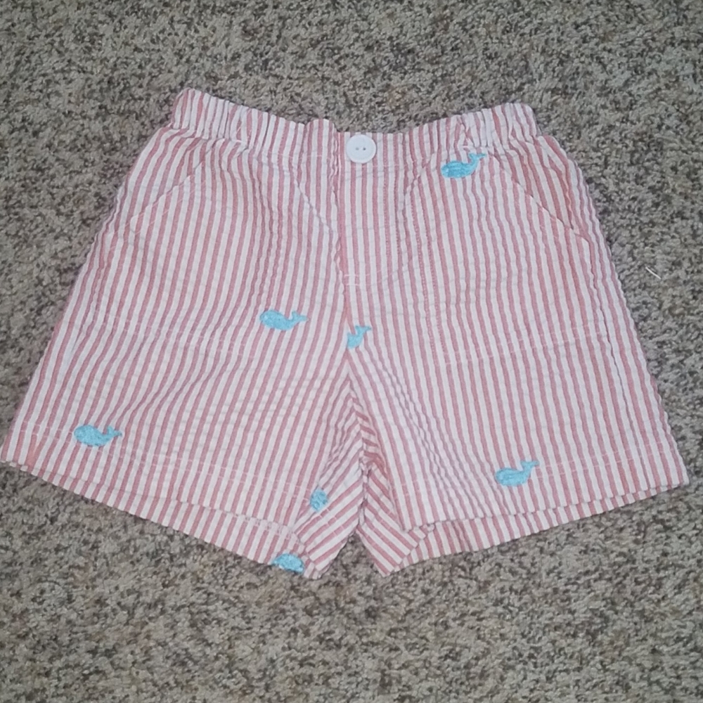 Kelly kids coral whale 5/6 shorts girls seersucker